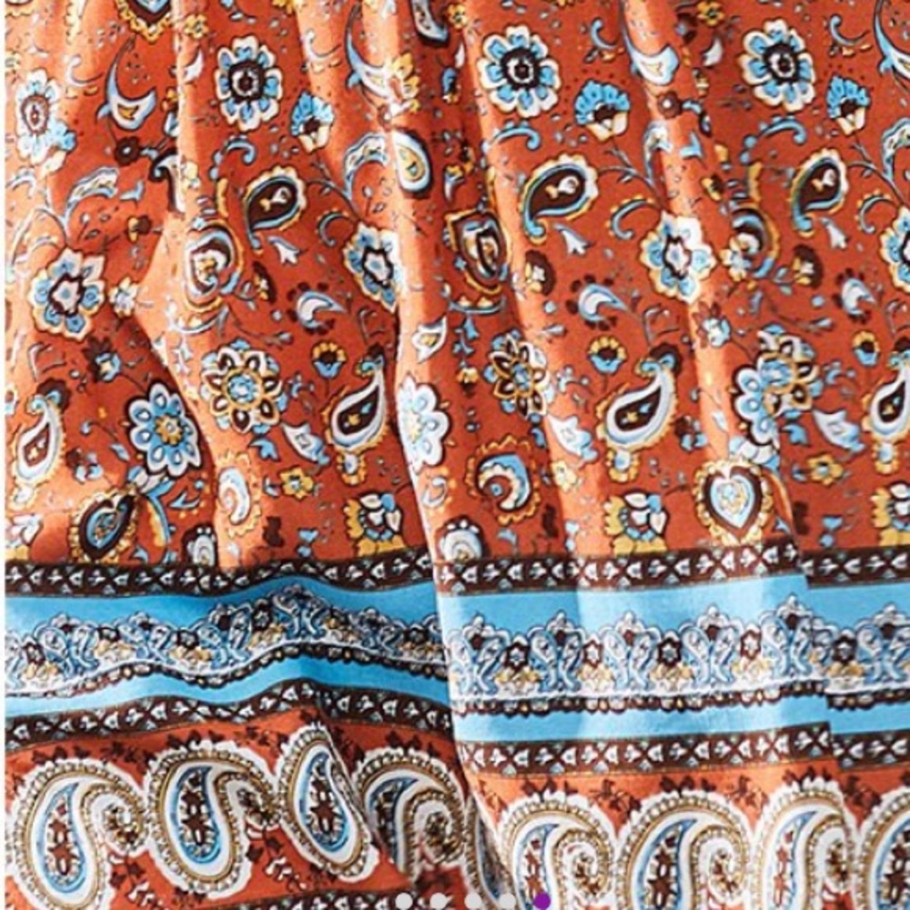 Brown and Blue Paisley Tunic - Picture 5 of 6